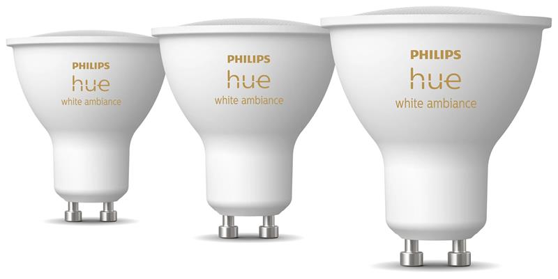 Hue White Ambiance GU10 400lm 3-pack