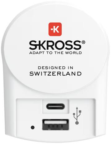 Euro USB Charger - 1xUSB Type C / 1xUSB Type A