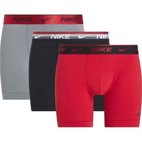 Nike Bokserit Essential Cotton Stretch 3-pack Air Max - Punainen/Musta/Harmaa