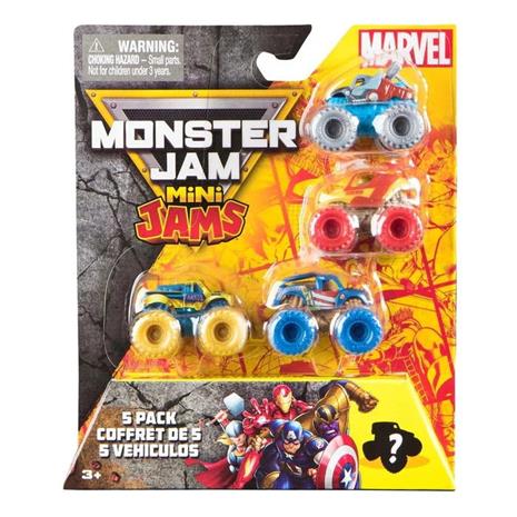 Monster Jam Mini Jams Marvel 5 Pack