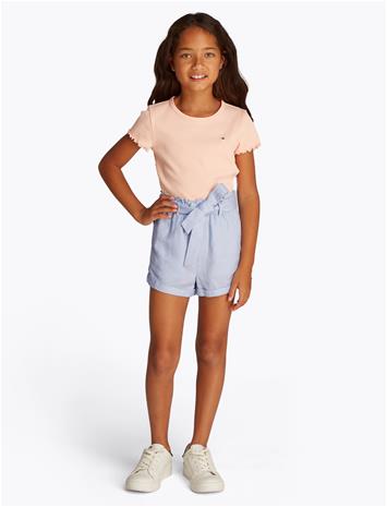 Tommy Hilfiger Linen Pull On Short Bottoms Shorts Blue Tommy Hilfiger