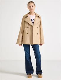 Lindex Short Trench Coat - Beige - 152