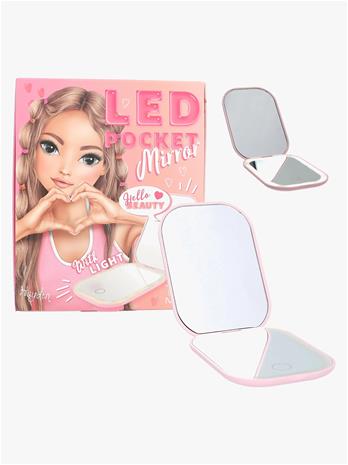 TOPModel - Foldable Pocket Mirror with LED - pink