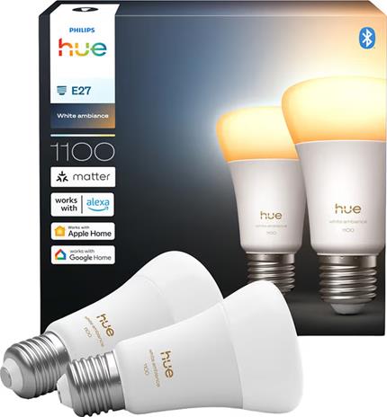 Philips Hue LED-älylamppu, White, E27, 1100 lm