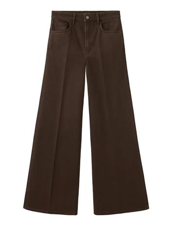 Mango High-Waisted Wideleg Jeans - Brown - 48