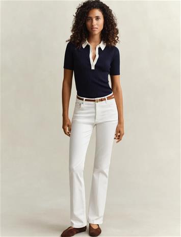 GANT Slim Flare Stretch Jeans - White - 33