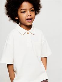 Mango Chest-Pocket Cotton Pocket Polo Shirt - Grey - 4-5