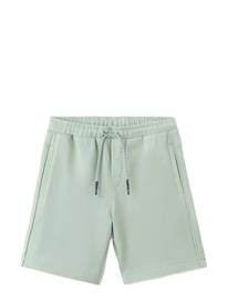 Mango Cotton Shorts With Drawstring - Green - 9-10