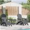 vidaXL Puutarhan Tuoli 3 pcs Vaaleanharmaa Polyeteeni – kuva 1