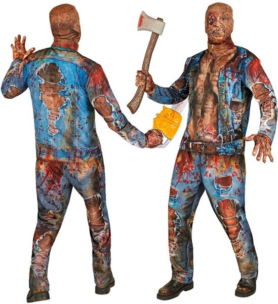 Nopea zombipuku Widmann harmaa XL
