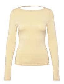 Weekday Open Back Long Sleeve Top - Yellow - XL