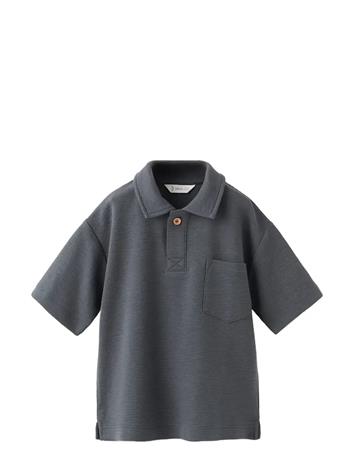 Mango Chest-Pocket Cotton Pocket Polo Shirt - Grey - 4-5