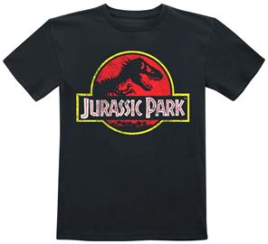Jurassic Park - Kids - Distressed Logo - T-paita - Lapset - Musta