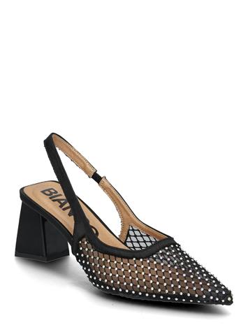 Bianco Biamaralyn Slingback Rhinestone Mesh - Black - 41
