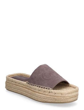 Calvin Klein Flatf Espa Mule Nub Mg - Brown - 42