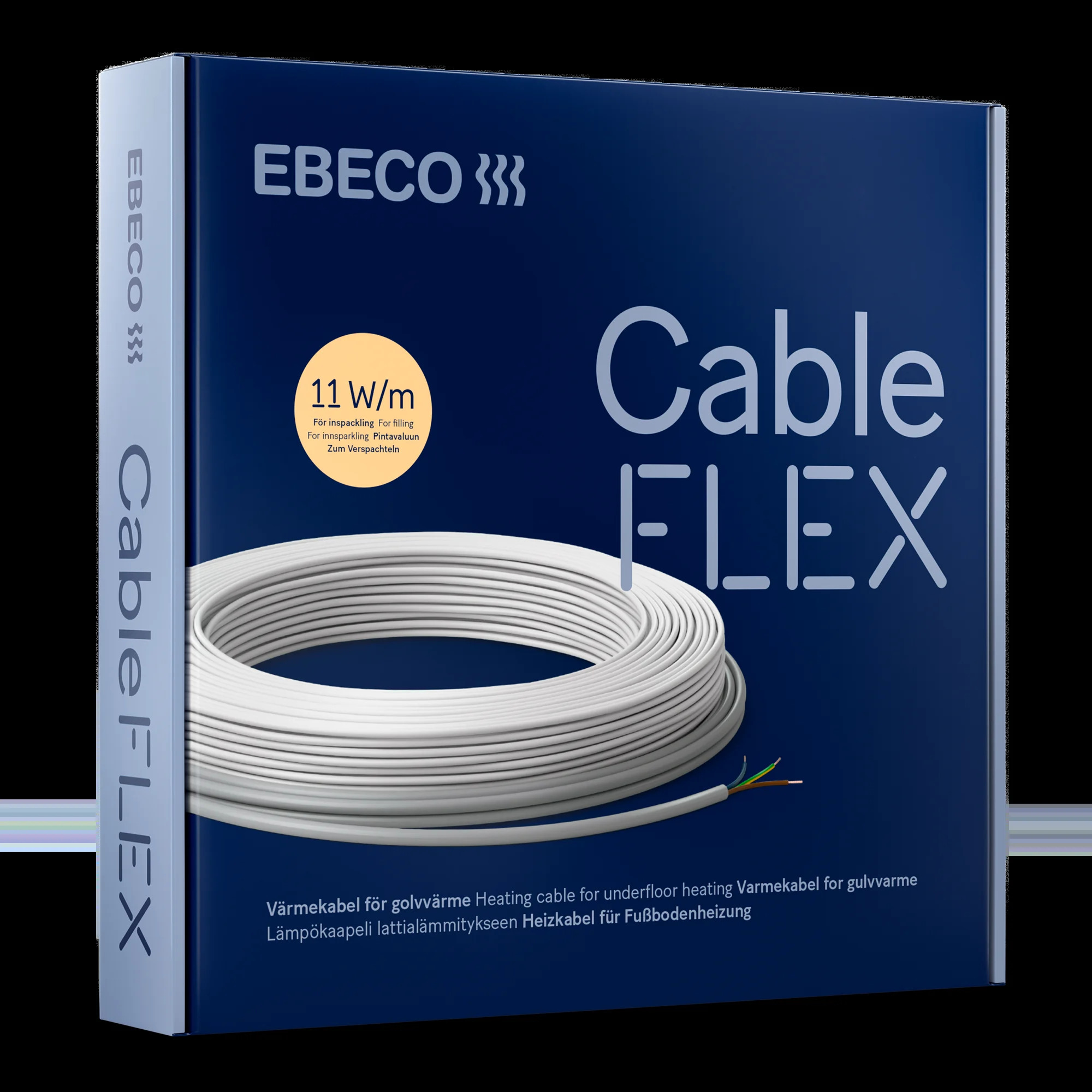 Ebeco Cableflex 11 Lattialämmityskaapeli sarjaresistiivinen 2-johtiminen, suojattu 11 W/m