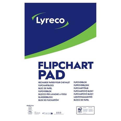 Lyreco 65x98cm blanco/ruudut luentotaululehtiö