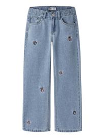 name it Nkf Stitch Wide Jeans 4999-Za Lnoos Wdi - Blue - 152