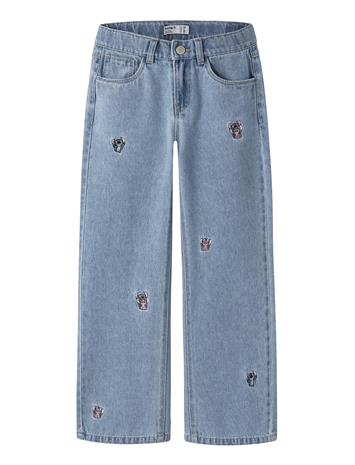 name it Nkf Stitch Wide Jeans 4999-Za Lnoos Wdi - Blue - 152