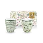 Pip Studio - Lilly & Lotus Muki XL 45 cl 2 kpl Vaaleanvihreä