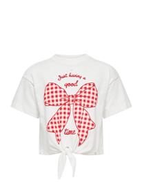 Kids Only Kmgida Life Ss Tie Printed Tee Jrs - Pink - 128