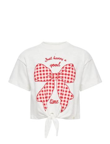 Kids Only Kmgida Life Ss Tie Printed Tee Jrs - Pink - 128
