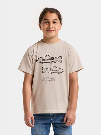 Didriksons Mynta T-paita, Sand Beige, 140