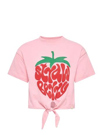 Kids Only Kmgida Life Ss Tie Printed Tee Jrs - Pink - 128