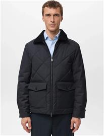 Mango Quilted Water Repellent Jacket - Navy - XL