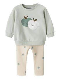 name it Nbnfoappi Ls Sweat Unb Set - Green - 86