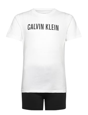 Calvin Klein Knit Pj Set (Ss+Short) - White - 164-170