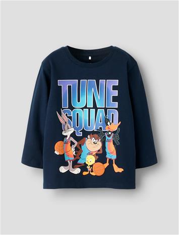 name it Nmmflin Spacejam Ls Nreg Top Box Wab - Navy - 116