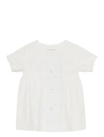 Huttelihut Dress Ss Embroidery - White - 92