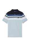 Lyle & Scott Engineered Stripe Polo Shirt - Blue - 152-158