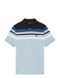 Lyle & Scott Engineered Stripe Polo Shirt - Blue - 152-158