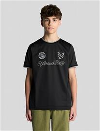 Lyle & Scott Printed Airtex T-Shirt - Black - 152-158