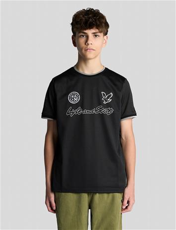 Lyle & Scott Printed Airtex T-Shirt - Black - 152-158