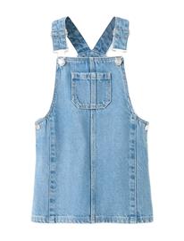 Mango Short Denim Pinafore - Blue - 5-6