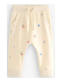 Lindex Trousers Mini Emb Allover - Cream - 86