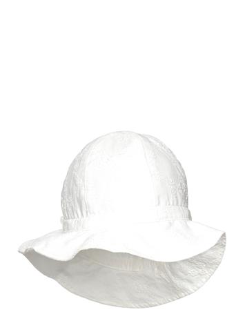 Huttelihut Summer Hat Embroidery - White - 12/24M