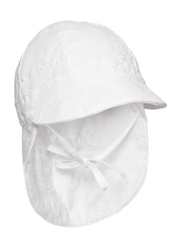 Huttelihut Summer Hat Embroidery - White - 12/24M