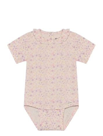 Minymo Body Ss Aop - Pink - 92