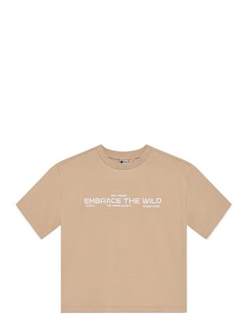 Daily 7 Oversized T-Shirt Artwork - Beige - 140