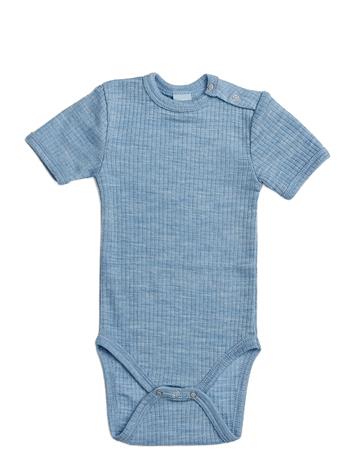 Smallstuff Body Ss, Light Blue Melange Drop Needle, Merino Wool - Blue - 98