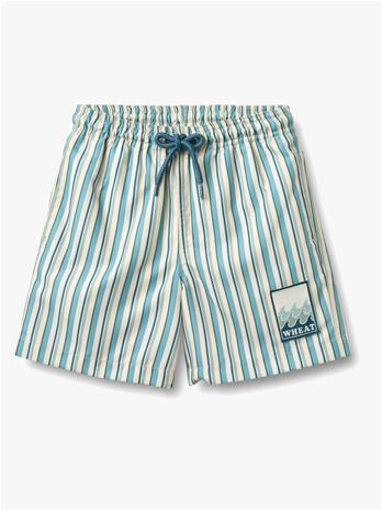 Wheat Hansi Badge Uimahousut, Aqua Stripe, 128
