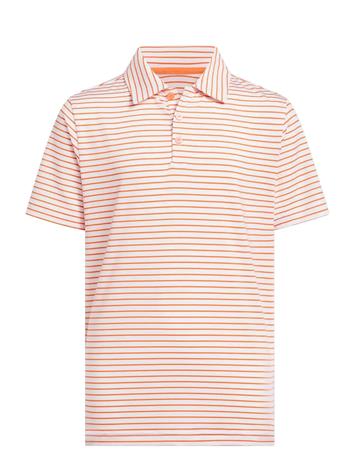 adidas Golf B Striped Polo - Orange - 176