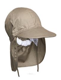 Melton Cap W/Neck - Solid Colour - Khaki green - 55