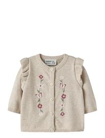 name it Nbfflowers Ls Knit Card - Beige - 86