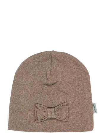 mikk-line Cotton Hat - Bow - Brown - 134/140 – kuva 1/4