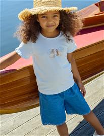 Minymo Bermuda Shorts Chambrey - Blue - 140
